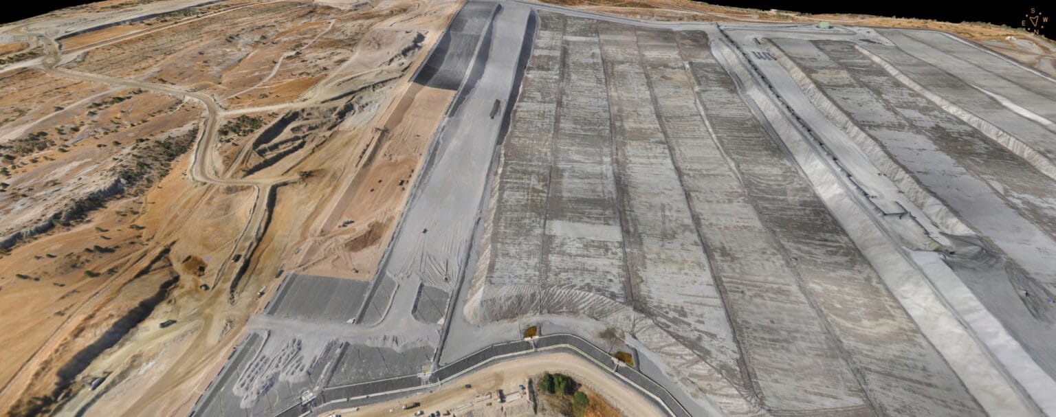 Aerial view of the Kışladağ Gold Mine heap leach facility